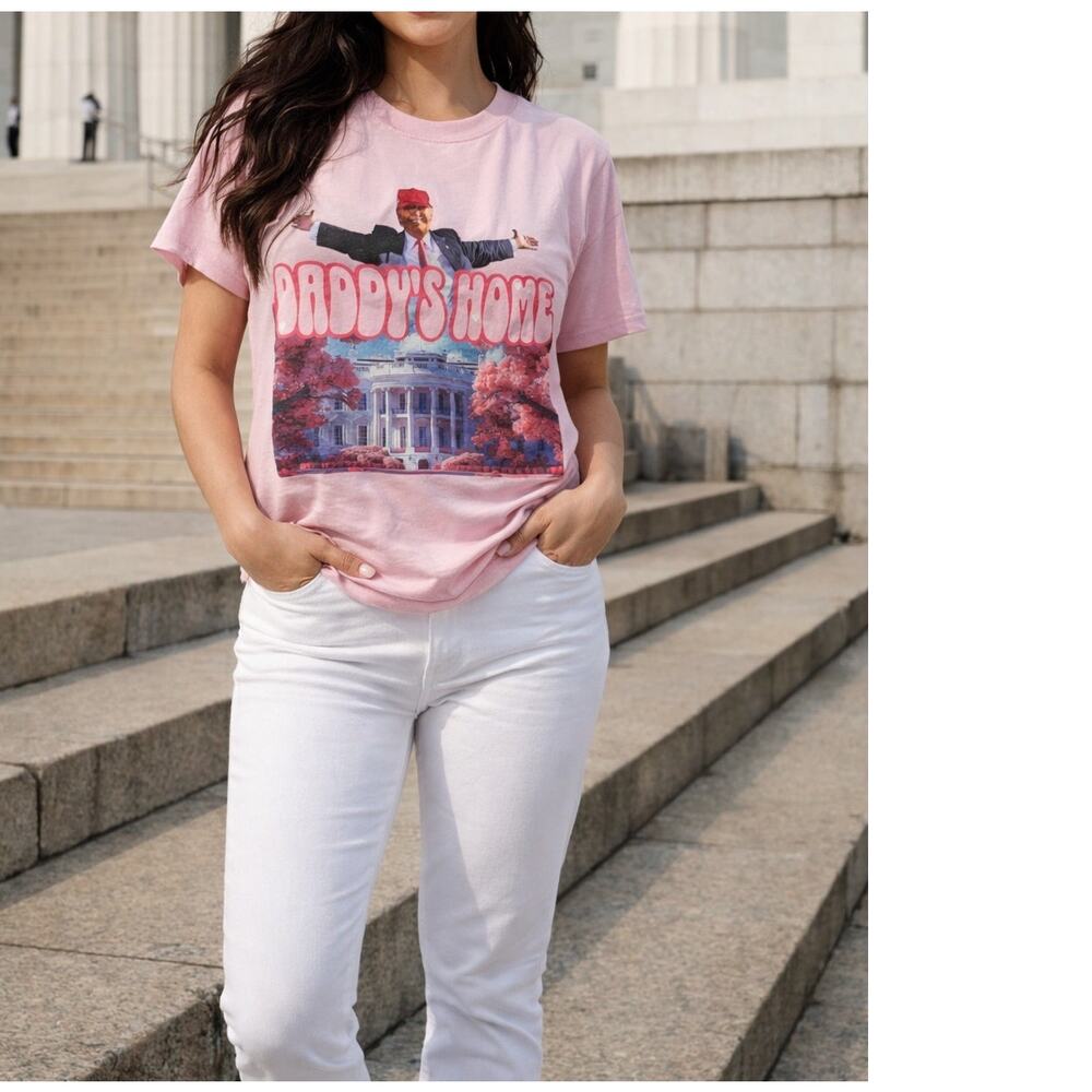 Trump Daddy's Home Cute Shirt Funny Trump 2026 T-Shirt XL Unisex BUNDLE